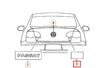 NEW VW PASSAT B6 REAR TRUNK EMBLEM BADGE LOGO 3C0853675E739