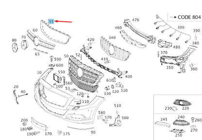 NEW MERCEDES-BENZ CLS C218 RADIATOR GRILLE SURROUND TRIM A2188850000 ORIGINAL