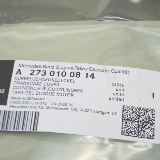 NEW MERCEDES-BENZ E W212 REAR CYLINDER CRANKCASE COVER A2730100814 ORIGINAL