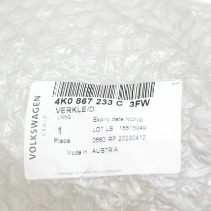 NEW AUDI A6 C8 FRONT LEFT A PILLAR TRIM 4K0867233C3FW ORIGINAL