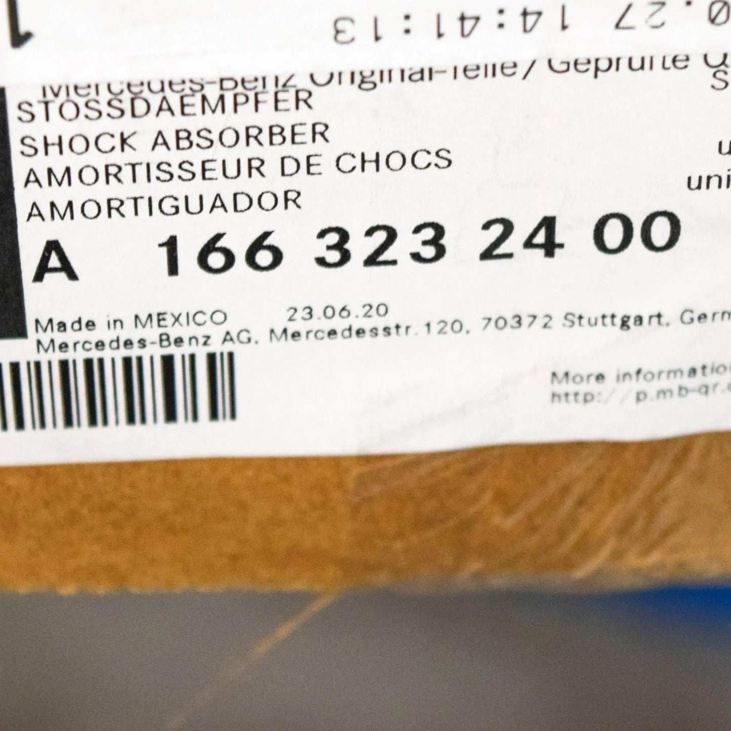 NEW MERCEDES-BENZ ML W166 FRONT AXLE SHOCK ABSORBER A1663232400 ORIGINAL