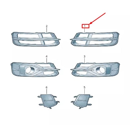 NEW AUDI A6 ALLROAD 4G FRONT LEFT BUMPER AIR GUIDE GRILLE 4G0807647M9B9 ORIGINAL