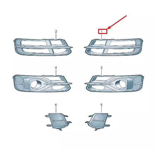 NEW AUDI A6 ALLROAD 4G FRONT LEFT BUMPER AIR GUIDE GRILLE 4G0807647M9B9 ORIGINAL