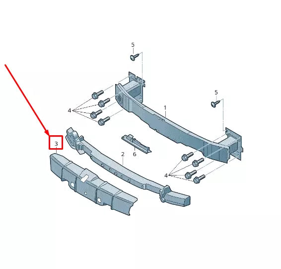 NEW AUDI A3 SPORTBACK 8V FRONT CRASH BAR REINFORCEMENT COVER 8V3807217 ORIGINAL