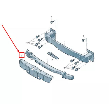 NEW AUDI A3 SPORTBACK 8V FRONT CRASH BAR REINFORCEMENT COVER 8V3807217 ORIGINAL