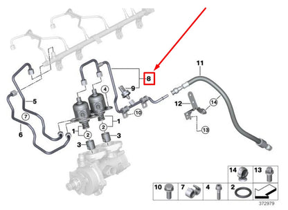NEW BMW 3 F30, F80 FEED LINE WITH SENSOR 7848561 13537848561 ORIGINAL