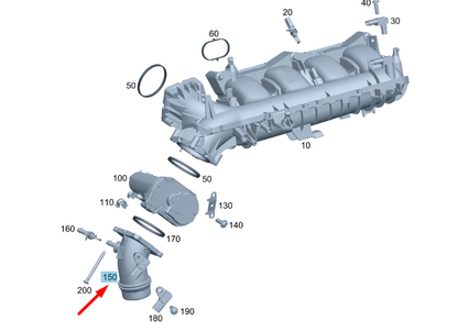 NEW MERCEDES-BENZ E W213 INTAKE MANIFOLD INTERMEDIATE FLANGE A2740900044