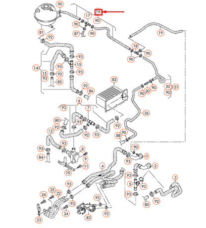 NEW AUDI A3 8P ENGINE COOLANT HOSE 1K0121447EE ORIGINAL