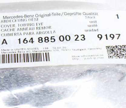 NEW MB ML W164 FRONT BUMPER TOW HOOK EYE COVER CAP A16488500239197 ORIGINAL