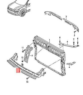 new volkswagen tiguan ad front bumper guide 5na805705f original