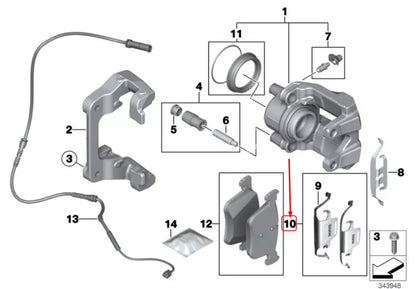NEW BMW 3 F30 REAR WHEEL BRAKE DESIGN RETAINING SPRINGS 34112359857 ORIGINAL