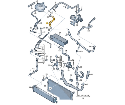 NEW VOLKSWAGEN SHARAN 7N COOLANT HOSE PIPE 5N0121109F ORIGINAL