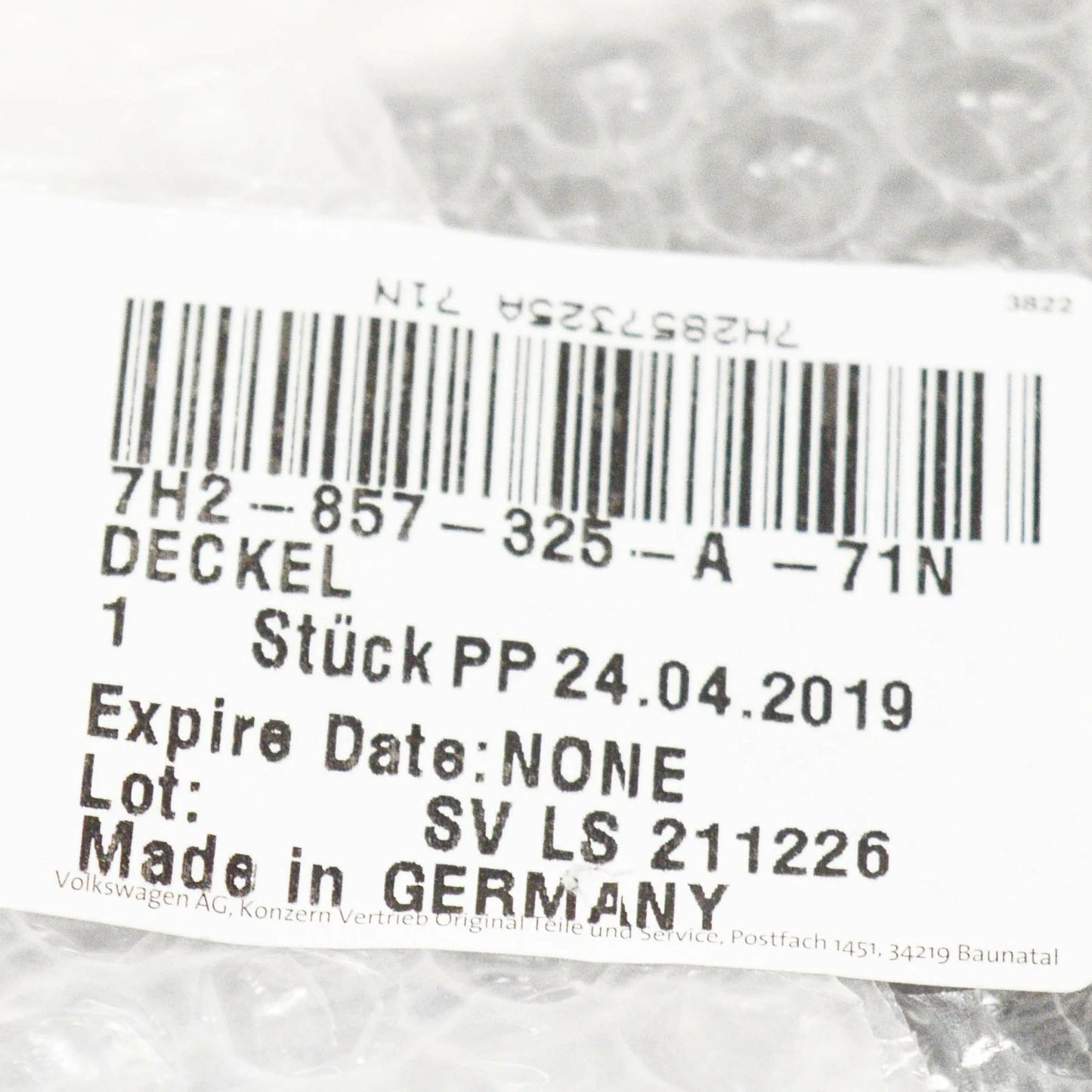 NEW VW TRANSPORTER T5 FRONT DASH ASHTRAY COVER TRIM RHD 7H2857325A71N ORIGINAL