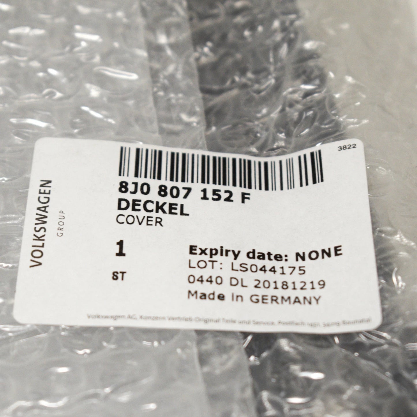 NEW AUDI TT COUPE ROADSTER COVER RIGHT 8J3 8J9 8J0807152F