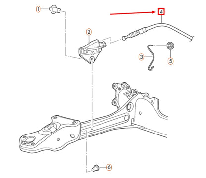 NEW VOLKSWAGEN JETTA A6 MK6 REAR HAND BRAKE CABLE 5C0609721AB ORIGINAL