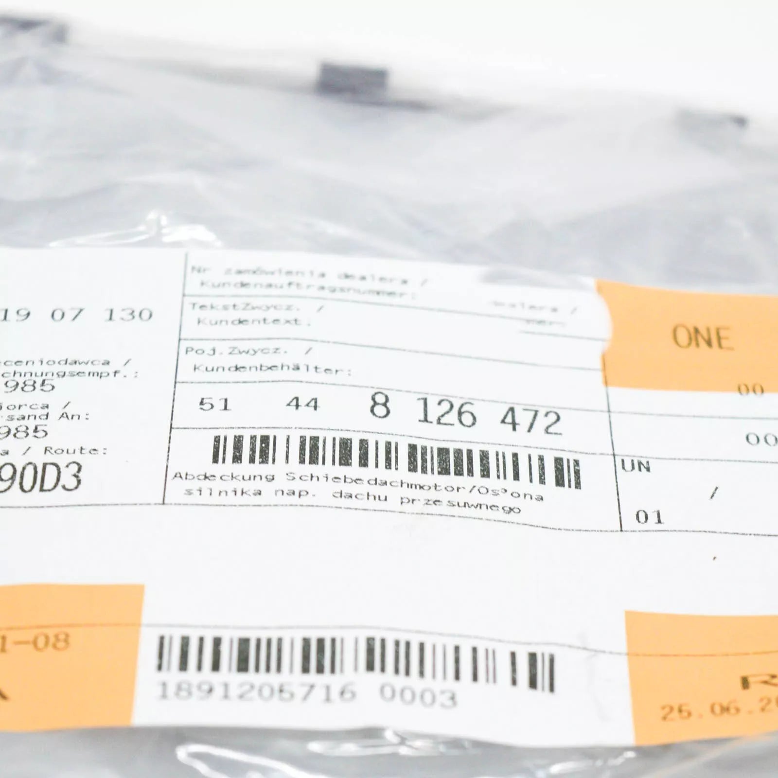 NEW BMW 5 E34 SLIDING ROOF MOTOR COVER 51448126472 8126472 ORIGINAL