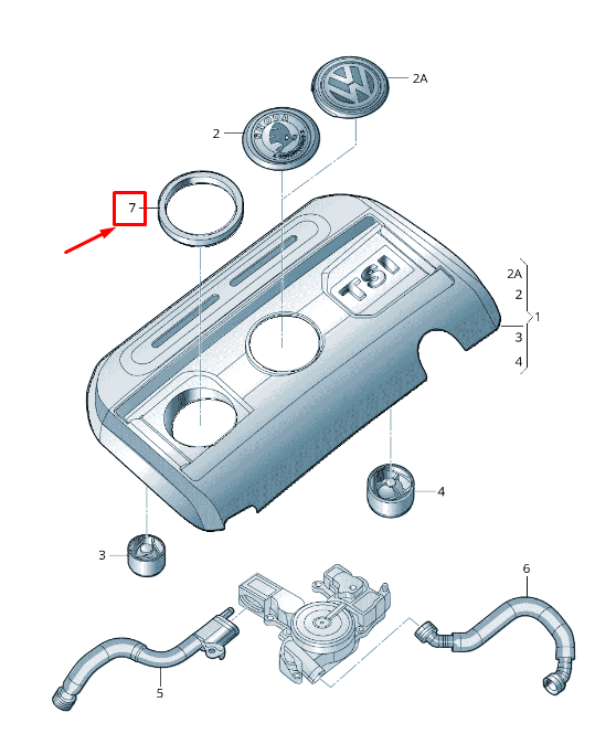 new audi q5 8r engine cover seal 06h133287 original