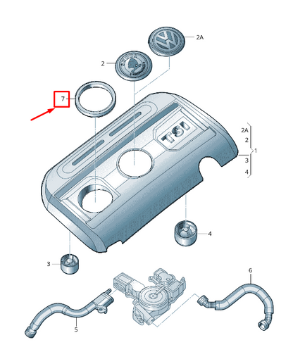new audi q5 8r engine cover seal 06h133287 original