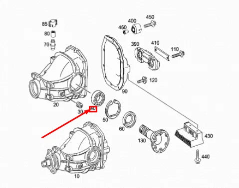NEW MB E W211 REAR RING GEAR TAPERED ROLLER BEARING A2303500349 ORIGINAL