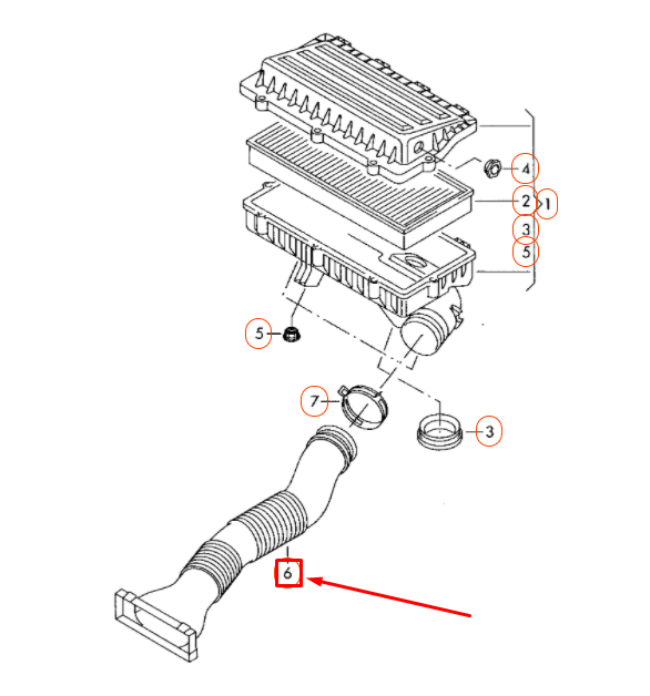 NEW VOLKSWAGEN CADDY 2K INTAKE AIR DUCT 1K0129609D ORIGINAL