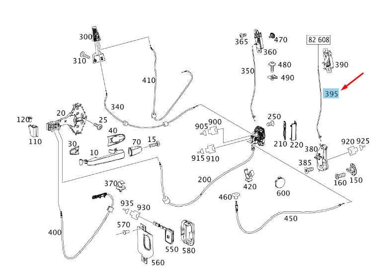 NEW MERCEDES-BENZ SPRINTER W906 SLIDING DOOR RIGHT CABLE A9067604404 ORIGINAL