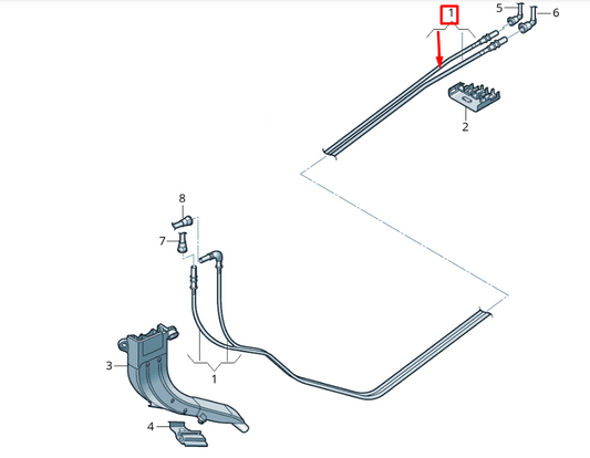 new volkswagen t-cross c11 fuel hose 2q0200059f original