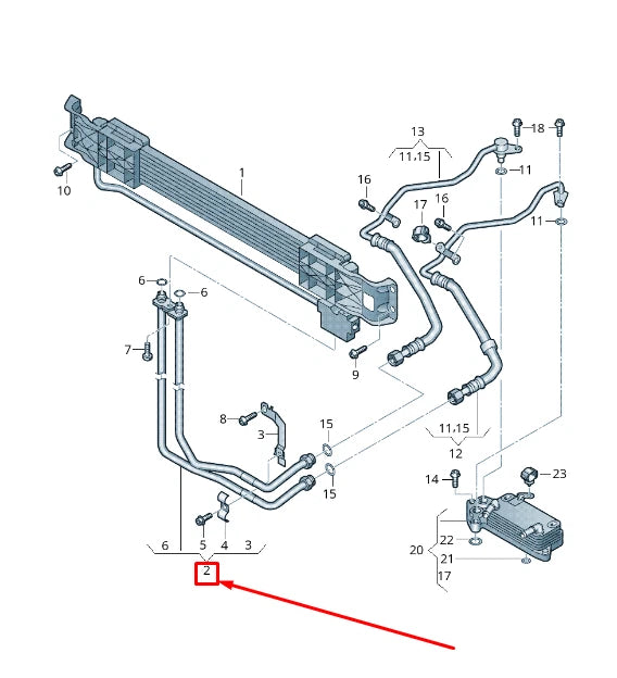 NEW VW CC 35 ENGINE OIL PRESSURE LINE 3C0317801E ORIGINAL