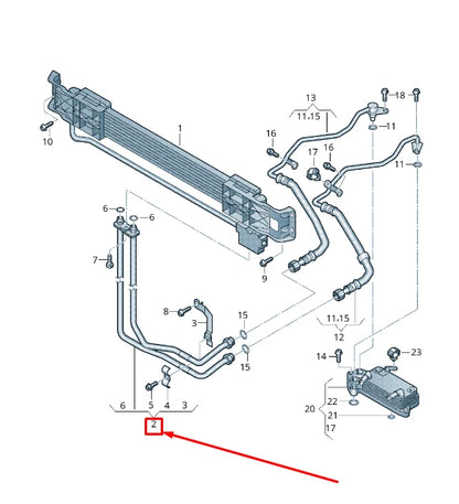 NEW VW CC 35 ENGINE OIL PRESSURE LINE 3C0317801E ORIGINAL