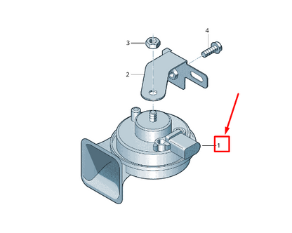 NEW AUDI Q2 GA RIGHT SIDE HIGH TONE HORN 5Q0951223J ORIGINAL
