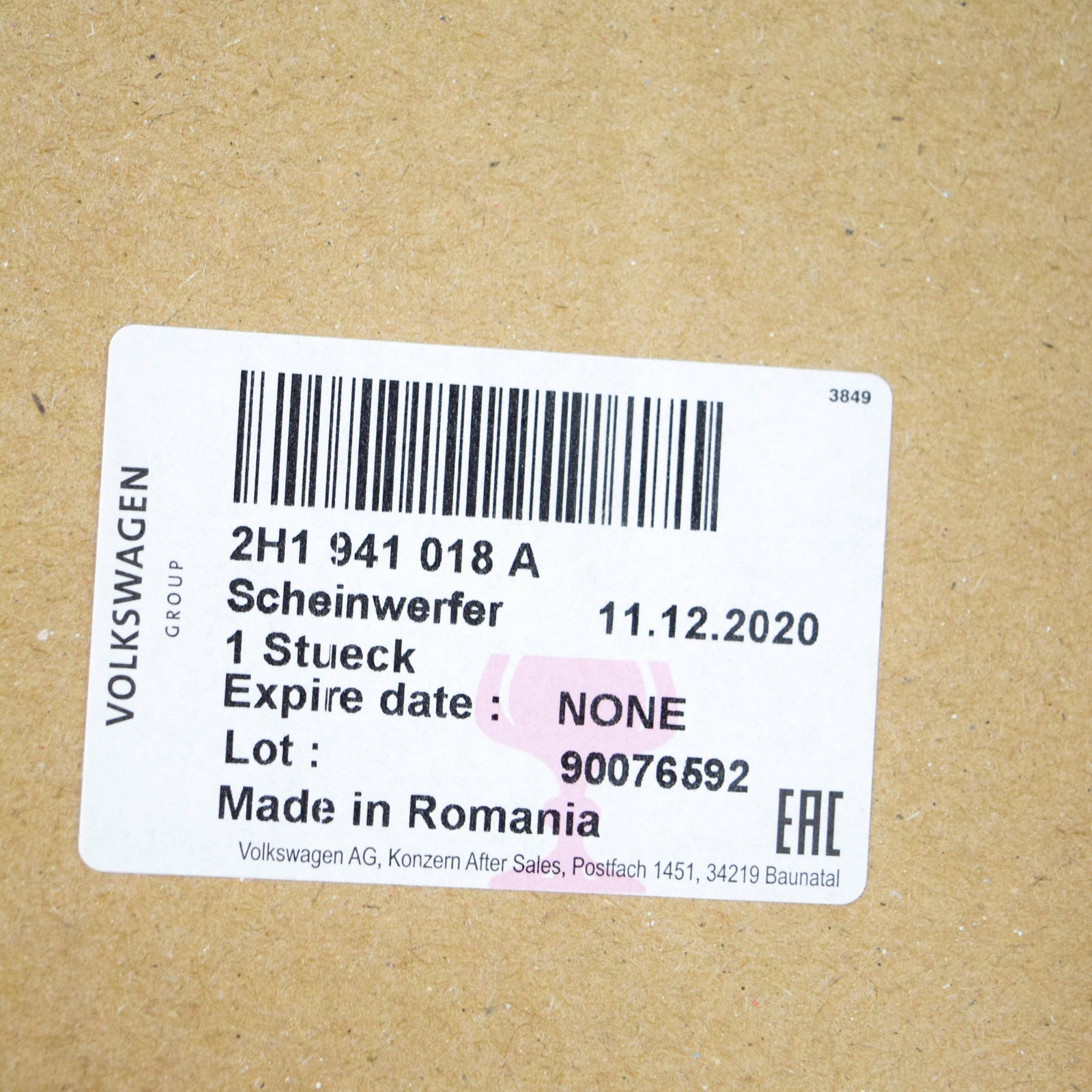 new volkswagen amarok 2h front right headlight lhd 2h1941018a original