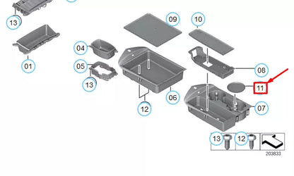 NEW BMW Z4 ROADSTER E89 CENTRE CONSOLE CUP HOLDER INSERT 51169150218 ORIGINAL