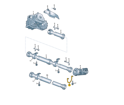 NEW VOLKSWAGEN TRANSPORTER T5 CARDAN SHAFT BRACKET 7E3521521 ORIGINAL