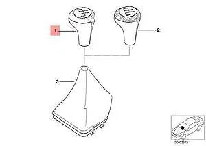 NEW BMW E52 ROADSTER GEAR SHIFT KNOB 7504353 25117504353 ORIGINAL