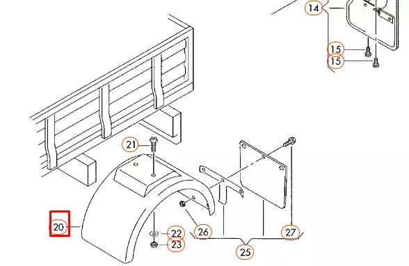 NEW VW TRANSPORTER T5 REAR LEFT WHEEL FENDER ARCH TRIM 7F08214559B9 ORIGINAL