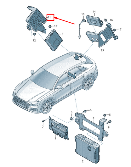 NEW AUDI Q8 4MN TV RECEIVER BRACKET 4M8907815 ORIGINAL