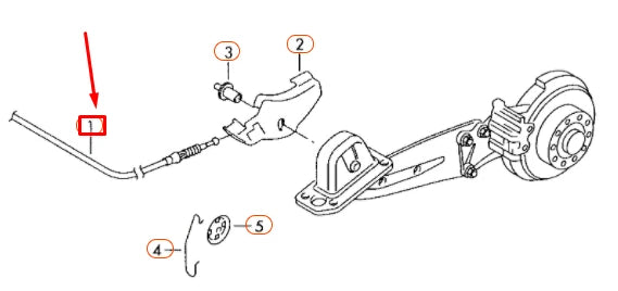 NEW VOLKSWAGEN JETTA A6 REAR PARKING BRAKE CABLE 5C0609721BC ORIGINAL