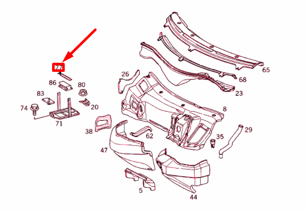 NEW MERCEDES-BENZ SLK R170 BATTERY MOUNTING BRACKET A1706260033 ORIGINAL