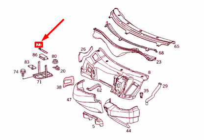 NEW MERCEDES-BENZ SLK R170 BATTERY MOUNTING BRACKET A1706260033 ORIGINAL