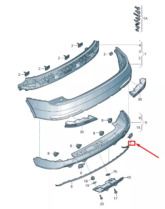 NEW AUDI RSQ3 8U REAR RIGHT BUMPER TOWING EYE COVER 8U0807442EGRU