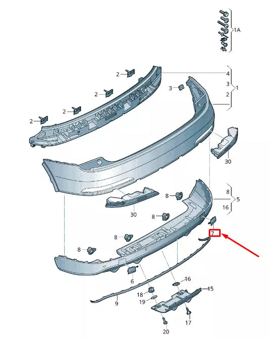 NEW AUDI RSQ3 8U REAR RIGHT BUMPER TOWING EYE COVER 8U0807442EGRU