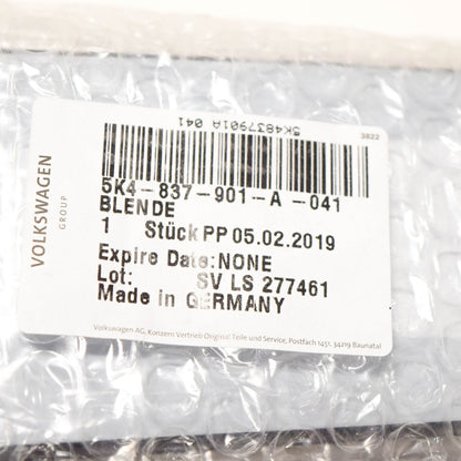 NEW VW GOLF MK6 FRONT DOOR LEFT B PILLAR TRIM 5K4837901A041 ORIGINAL