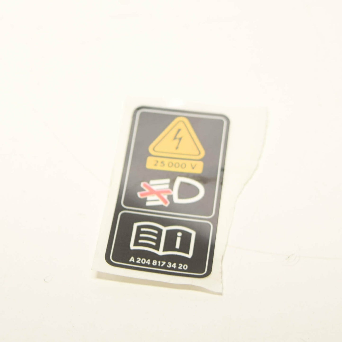 new mb cla c117 xenon light high voltage warning label a2048173420 original