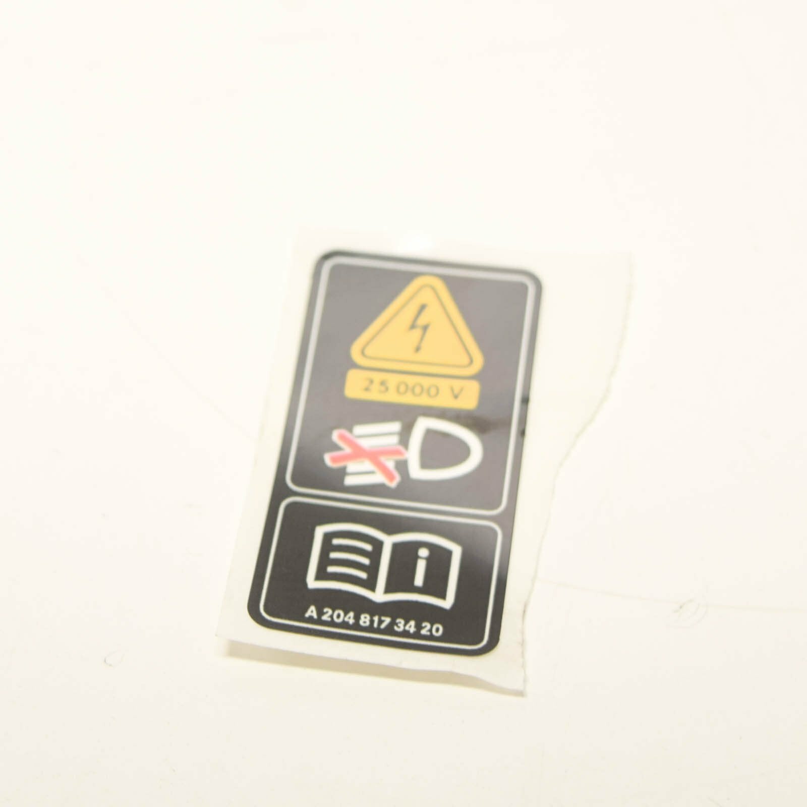 new mb cla c117 xenon light high voltage warning label a2048173420 original