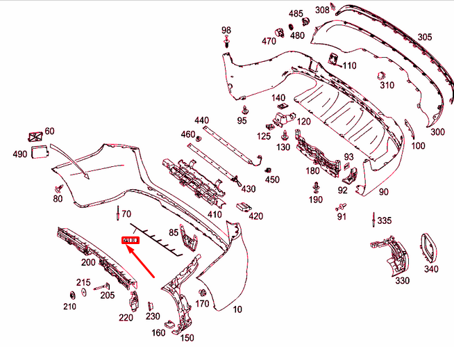 new mb glc x253 rear bumper electrical wiring harness a2535403400 original