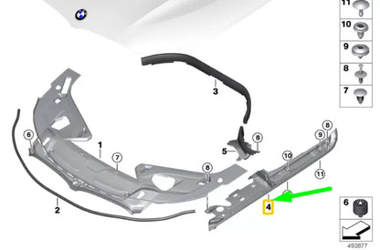 NEW BMW 8 CABRIO G14 FRONT LEFT SIDE PANEL SEALING 51767371509 ORIGINAL