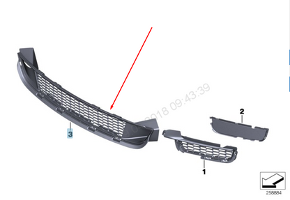 new bmw 6 f06 front m sport bumper lower grille 51118050346 8050346 2016