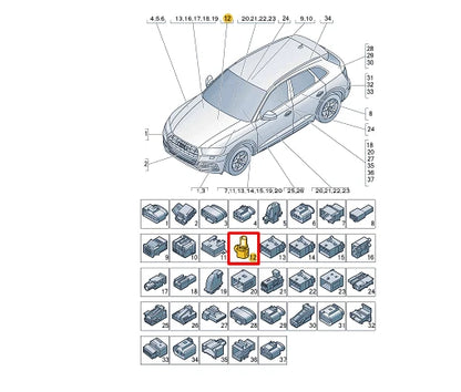 NEW AUDI Q5 FY 1 PIN FLAT CONTACT HOUSING 4G0906234E ORIGINAL