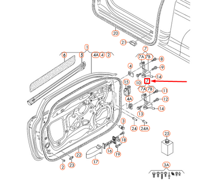 NEW AUDI A3 8V FRONT RIGHT DOOR HINGE 8V0831402 ORIGINAL