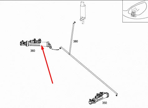 NEW MERCEDES-BENZ C-CLASS W204 RIGHT HEADLIGHT WASHER NOZZLE A2048602847