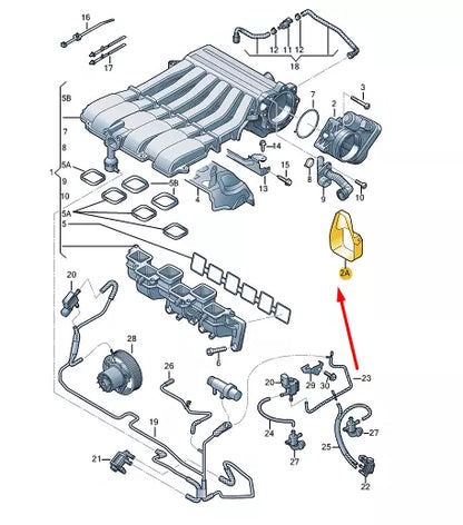NEW VW TOUAREG 7P MK2 THROTTLE VALVE ADAPTER HEAT INSULATION 03H133105